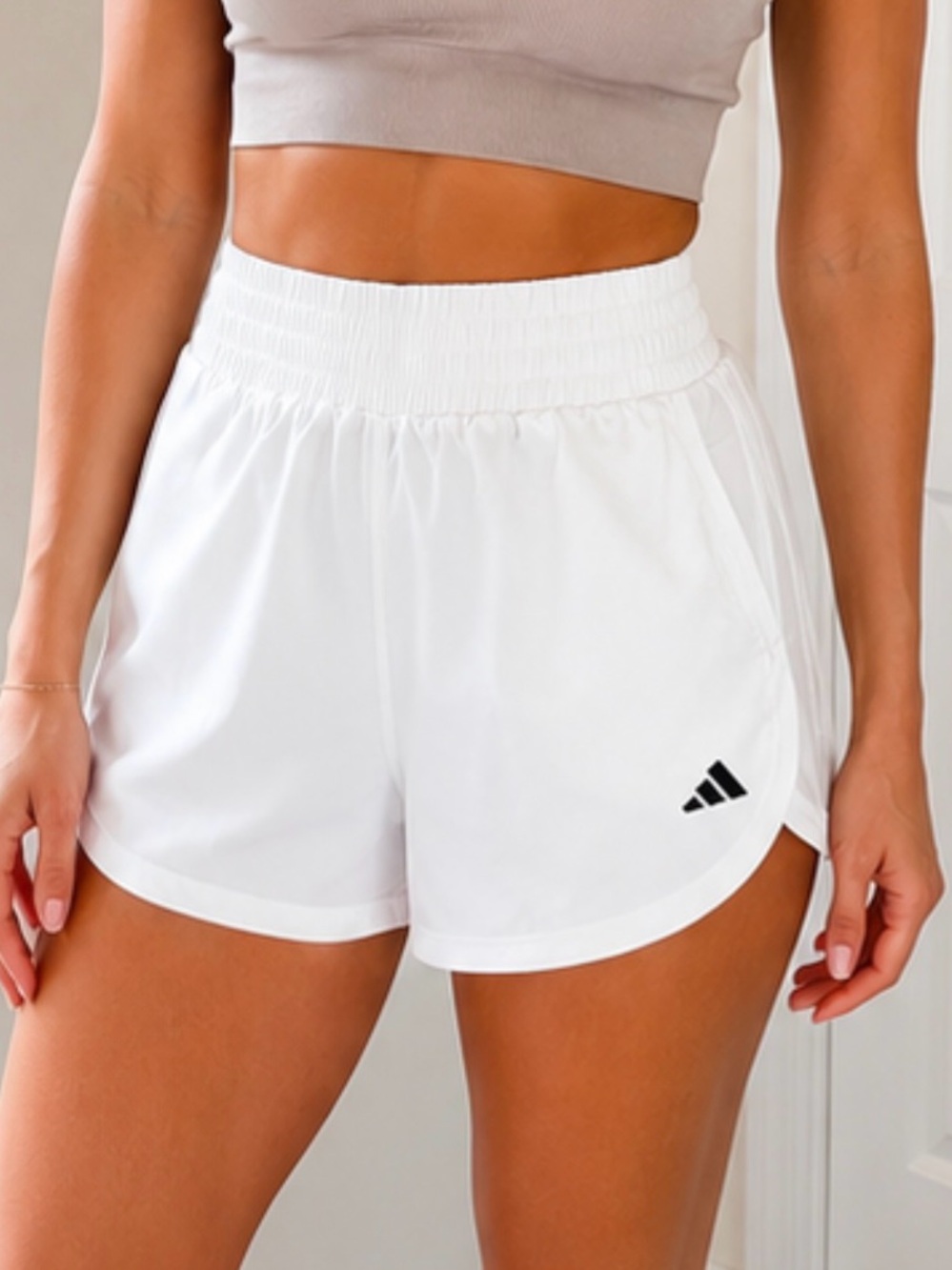 Adidas Women's White Athletic Running Shorts | NWT | Size Small Adidas Small